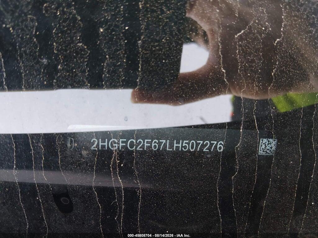 2HGFC2F67LH507276 2020 HONDA CIVIC photo no. 9