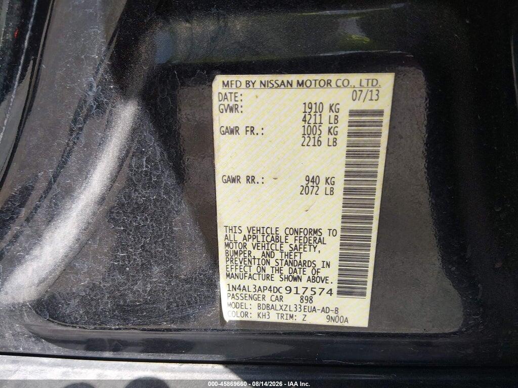 1N4AL3AP4DC917574 2013 NISSAN ALTIMA photo no. 9