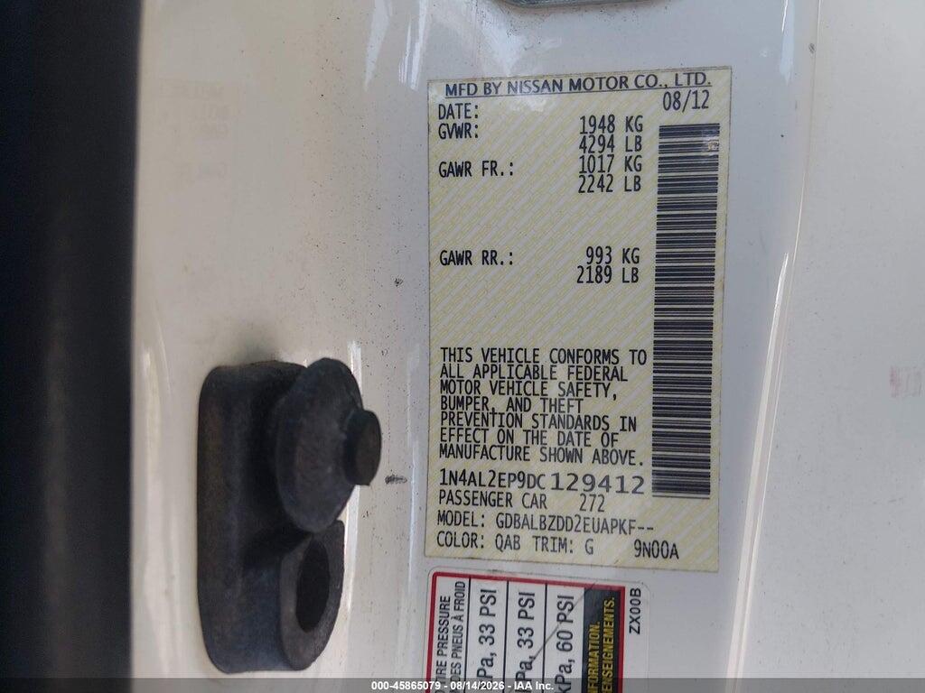 1N4AL2EP9DC129412 2013 NISSAN ALTIMA photo no. 9