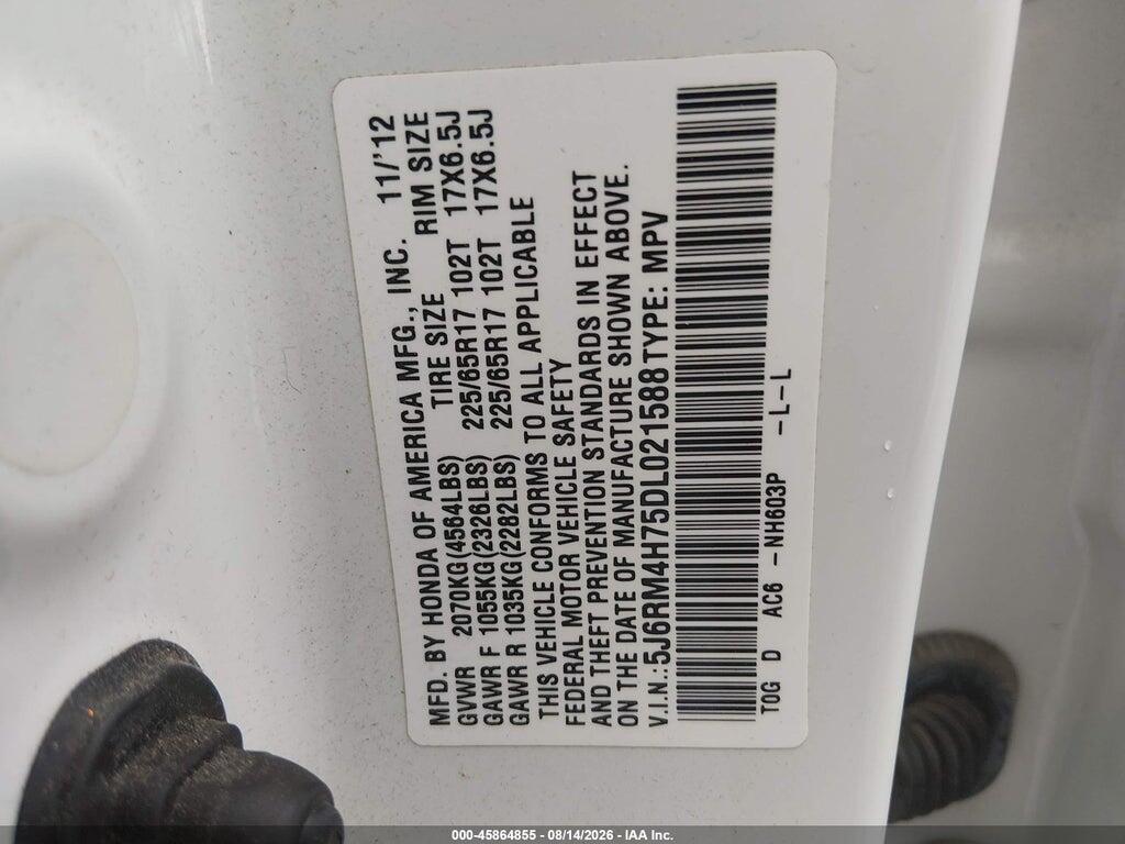 5J6RM4H75DL021588 2013 HONDA CR-V photo no. 9