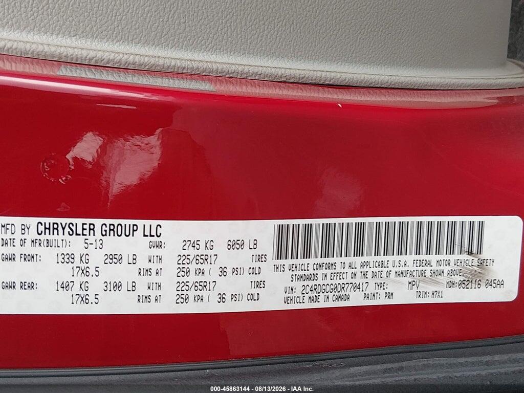 2C4RDGCG0DR770417 2013 DODGE GRAND CARAVAN photo no. 9