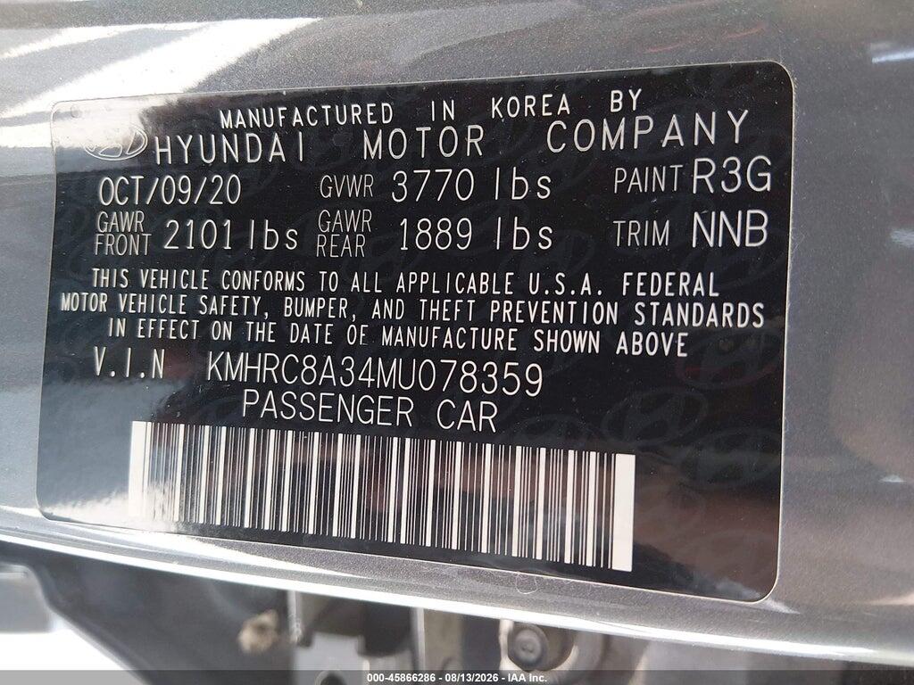 KMHRC8A34MU078359 2021 HYUNDAI VENUE photo no. 9