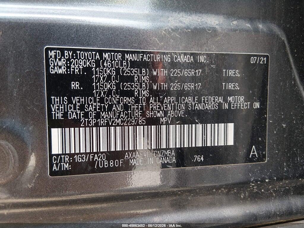 2T3P1RFV2MC229785 2021 TOYOTA RAV4 photo no. 9