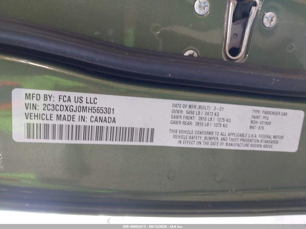 2C3CDXGJ0MH565301 2021 DODGE CHARGER photo no. 9