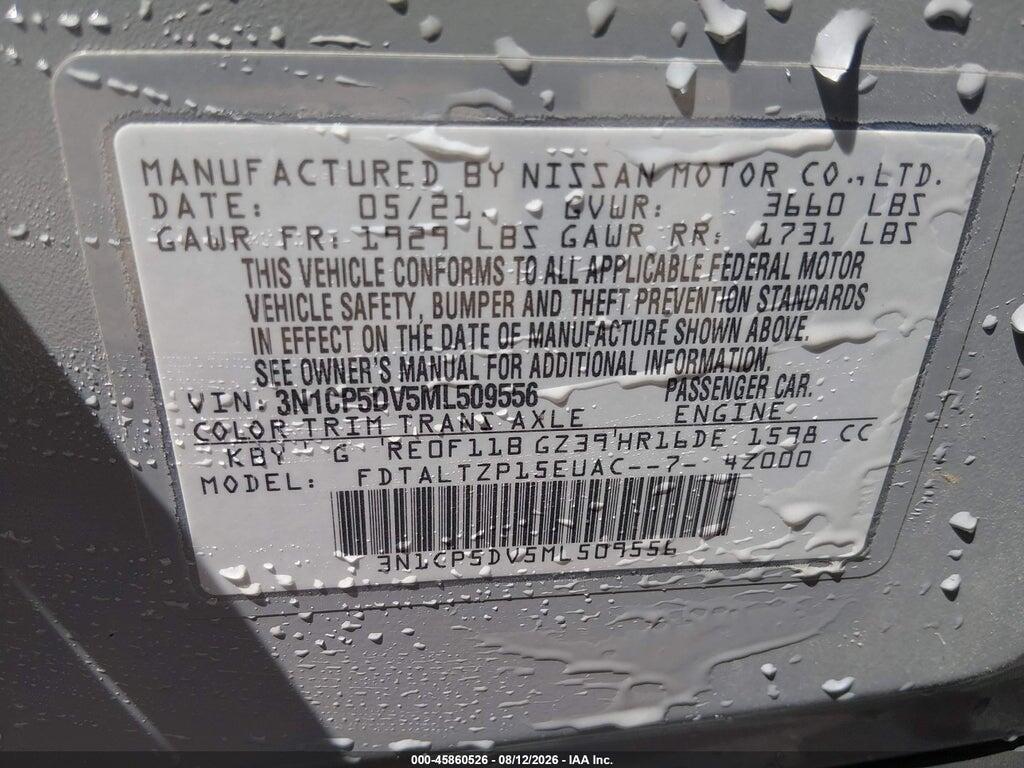 3N1CP5DV5ML509556 2021 NISSAN KICKS photo no. 9