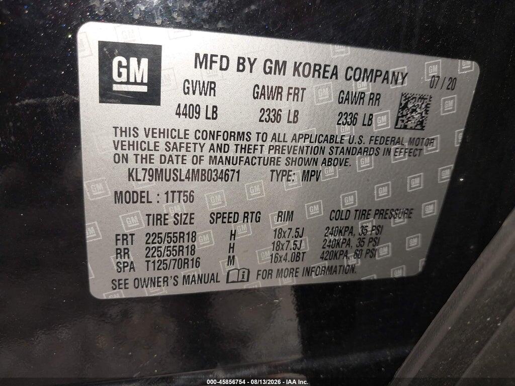 KL79MUSL4MB034671 2021 CHEVROLET TRAILBLAZER photo no. 9