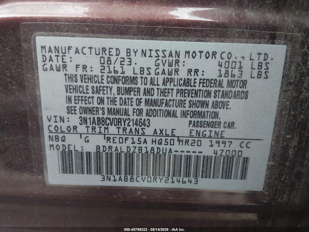 3N1AB8CV0RY214643 2024 NISSAN SENTRA photo no. 9