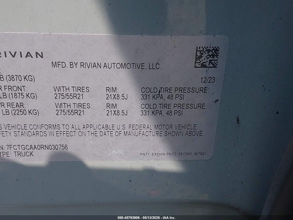 7FCTGCAA0RN030756 2024 RIVIAN R1T photo no. 9