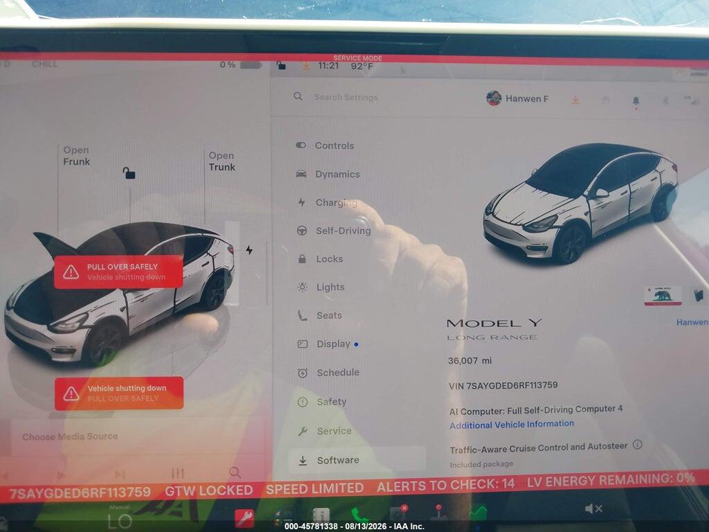 7SAYGDED6RF113759 2024 TESLA MODEL Y photo no. 7