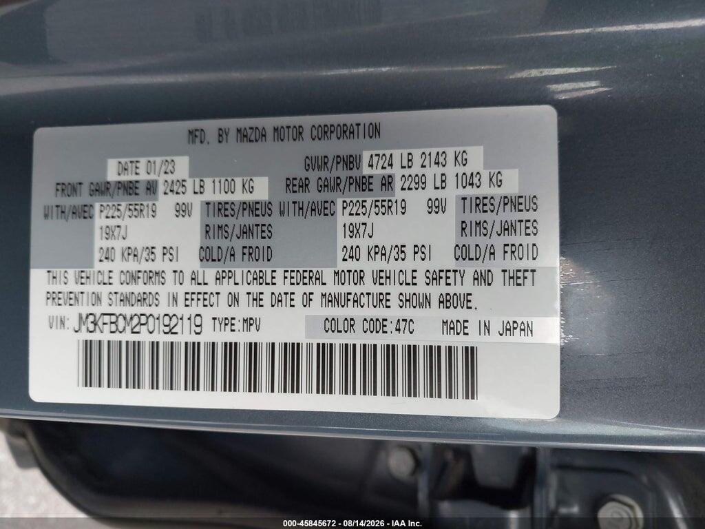 JM3KFBCM2P0192119 2023 MAZDA CX-5 photo no. 9