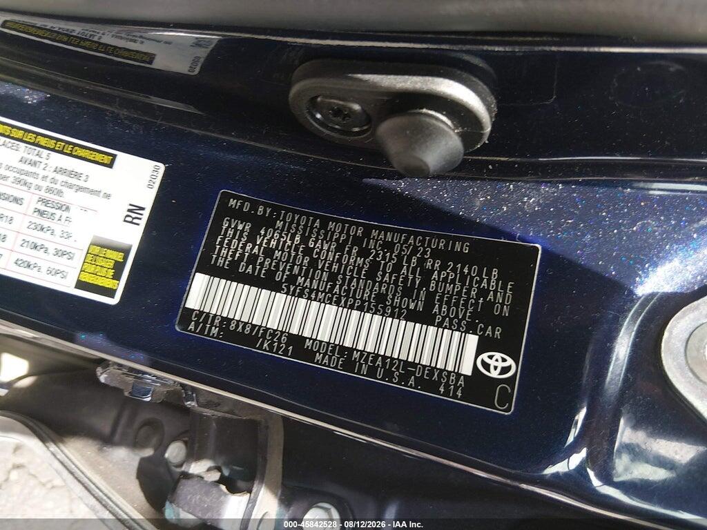 5YFS4MCEXPP155912 2023 TOYOTA COROLLA photo no. 9