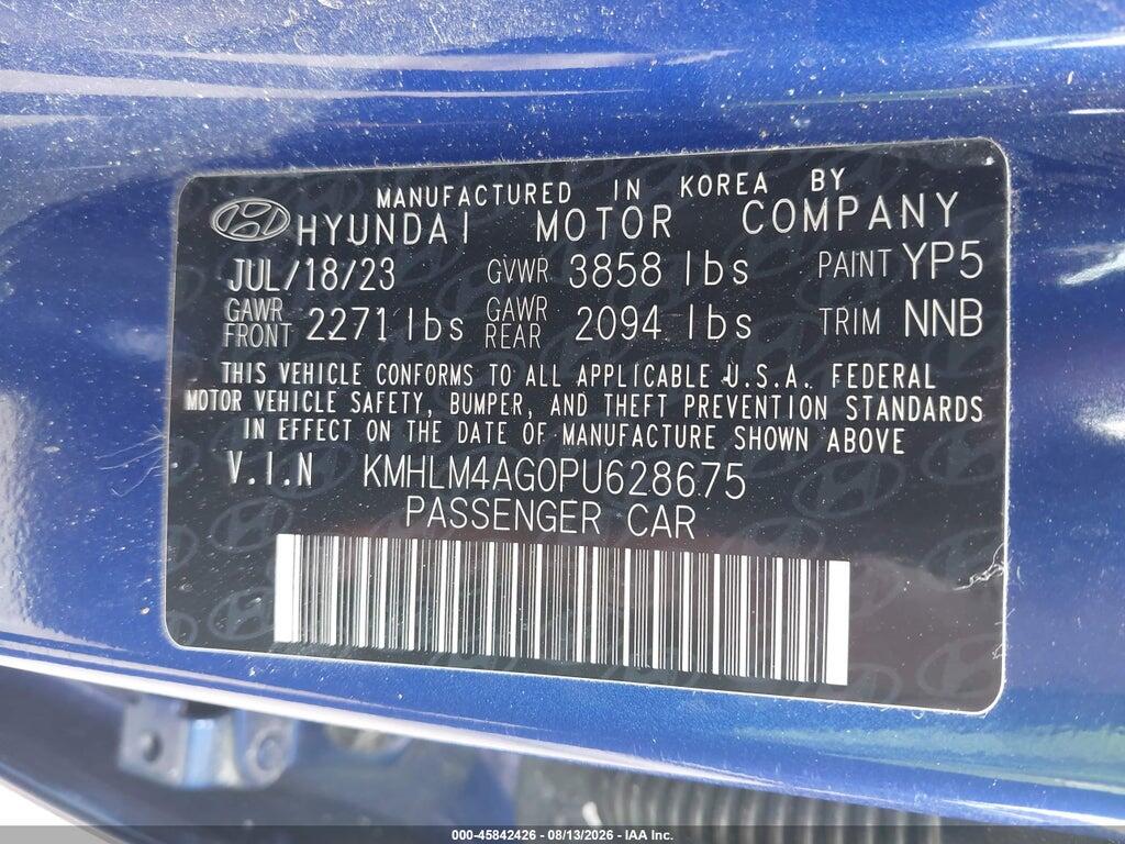 KMHLM4AG0PU628675 2023 HYUNDAI ELANTRA photo no. 9