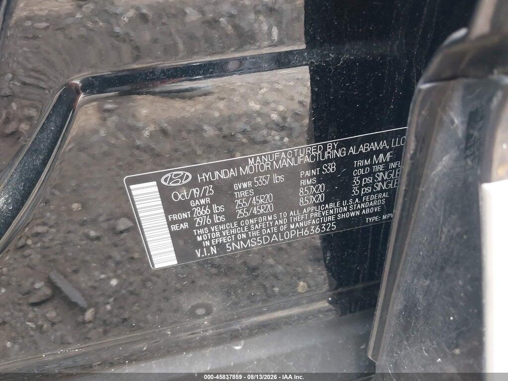 5NMS5DAL0PH636325 2023 HYUNDAI SANTA FE photo no. 9