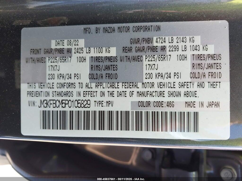 JM3KFBCM5P0105829 2023 MAZDA CX-5 photo no. 9