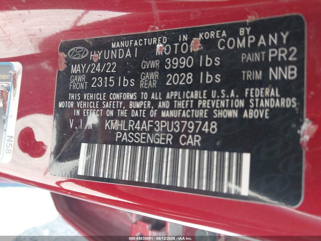 KMHLR4AF3PU379748 2023 HYUNDAI ELANTRA photo no. 9