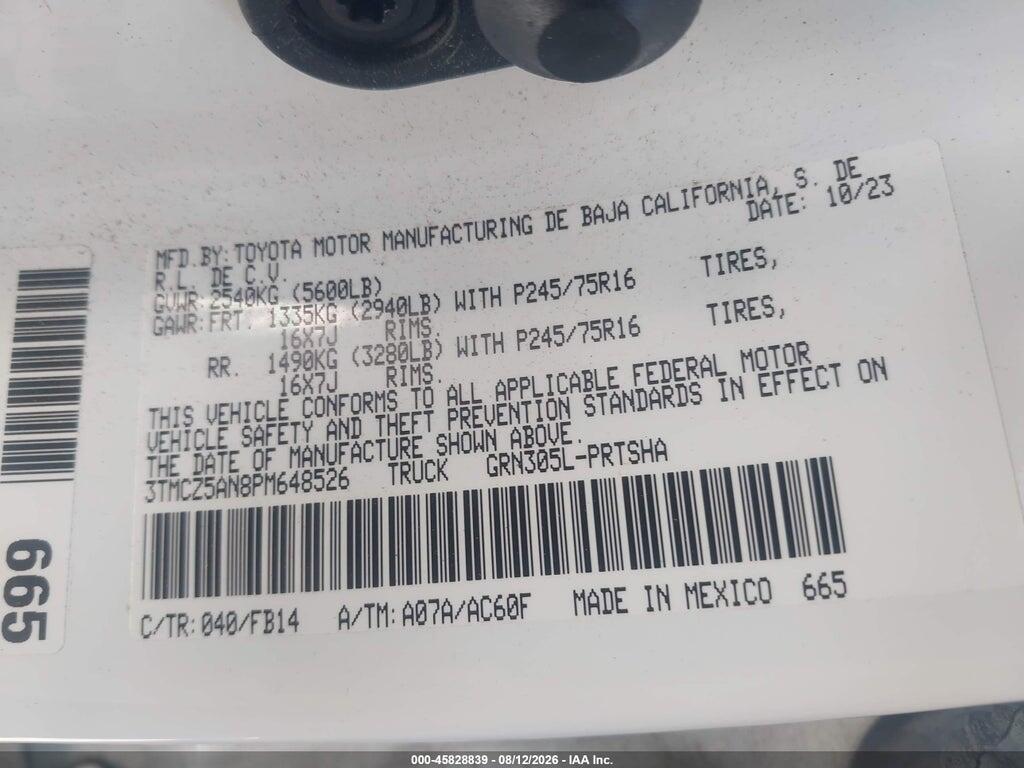 3TMCZ5AN8PM648526 2023 TOYOTA TACOMA photo no. 9
