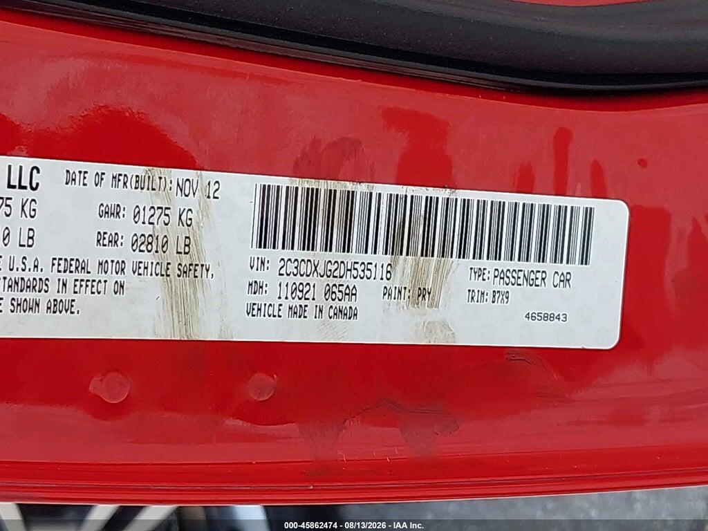 2C3CDXJG2DH535116 2013 DODGE CHARGER photo no. 9