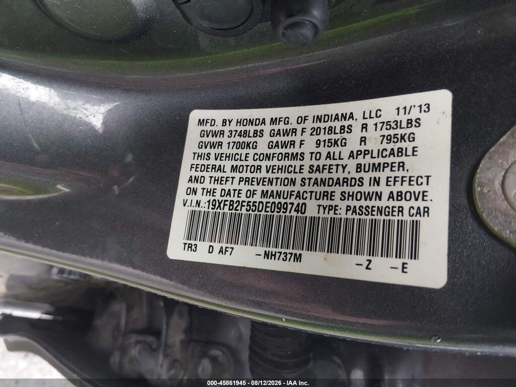 19XFB2F55DE099740 2013 HONDA CIVIC photo no. 9
