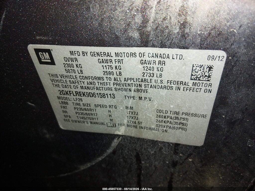2GKFLREK9D6158113 2013 GMC TERRAIN photo no. 9