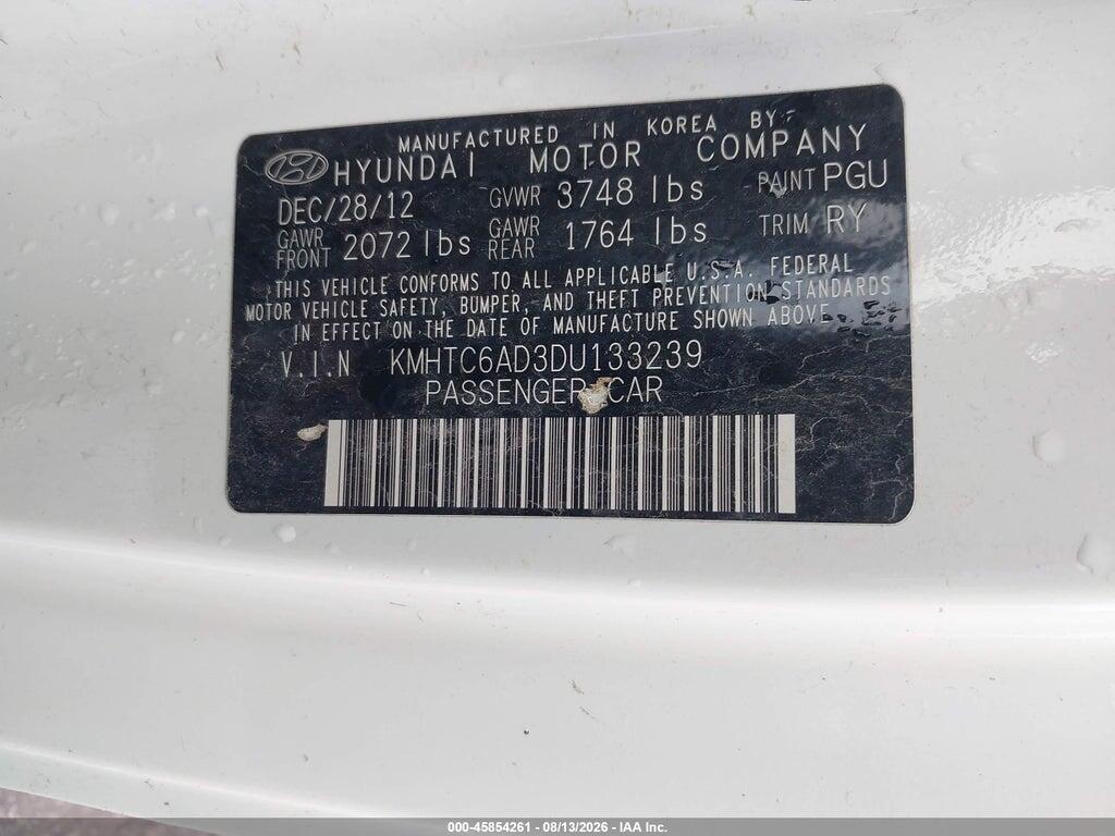 KMHTC6AD3DU133239 2013 HYUNDAI VELOSTER photo no. 9