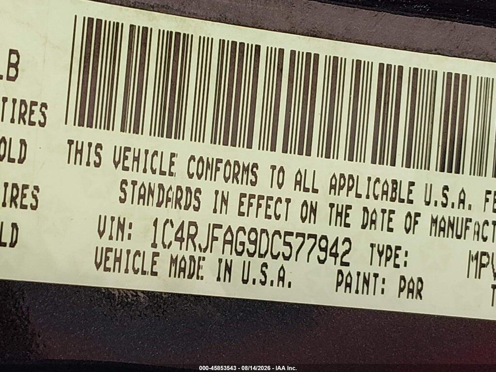 1C4RJFAG9DC577942 2013 JEEP GRAND CHEROKEE photo no. 9