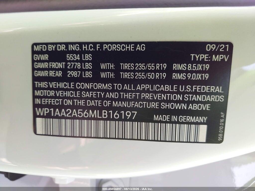 WP1AA2A56MLB16197 2021 PORSCHE MACAN photo no. 9