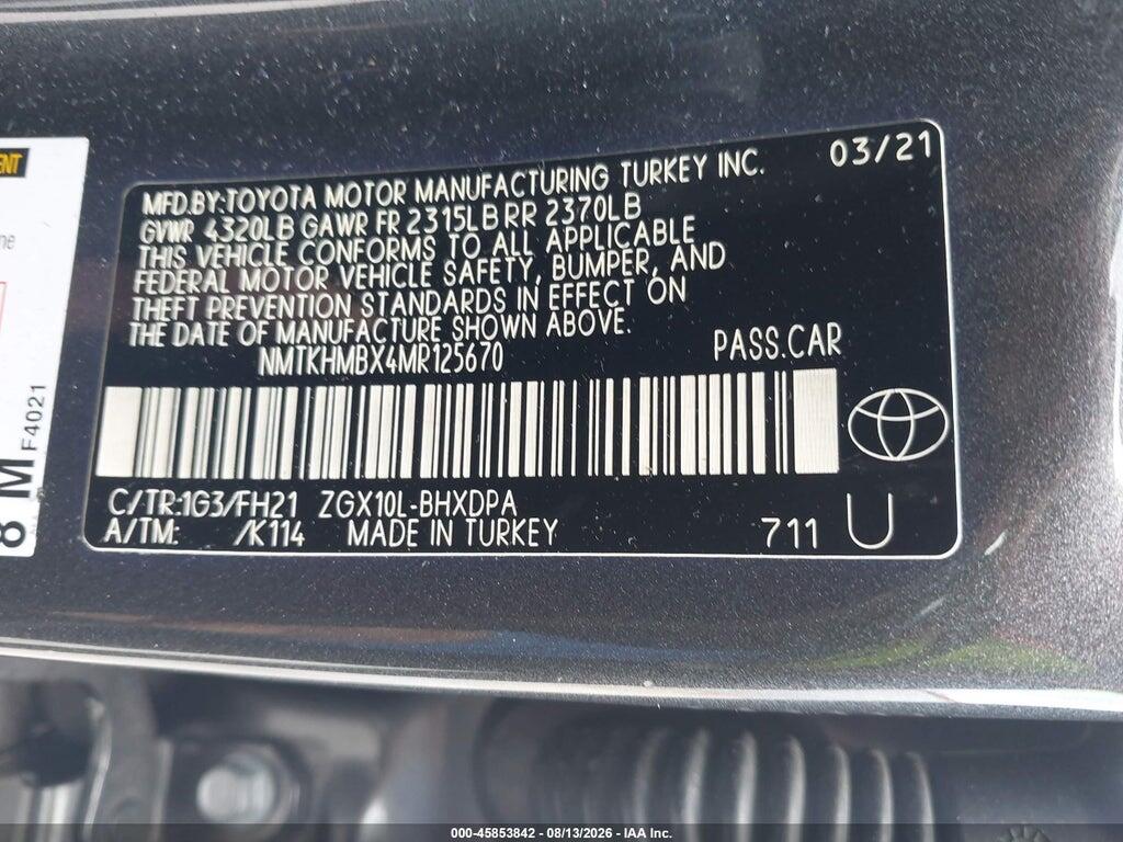 NMTKHMBX4MR125670 2021 TOYOTA C-HR photo no. 9