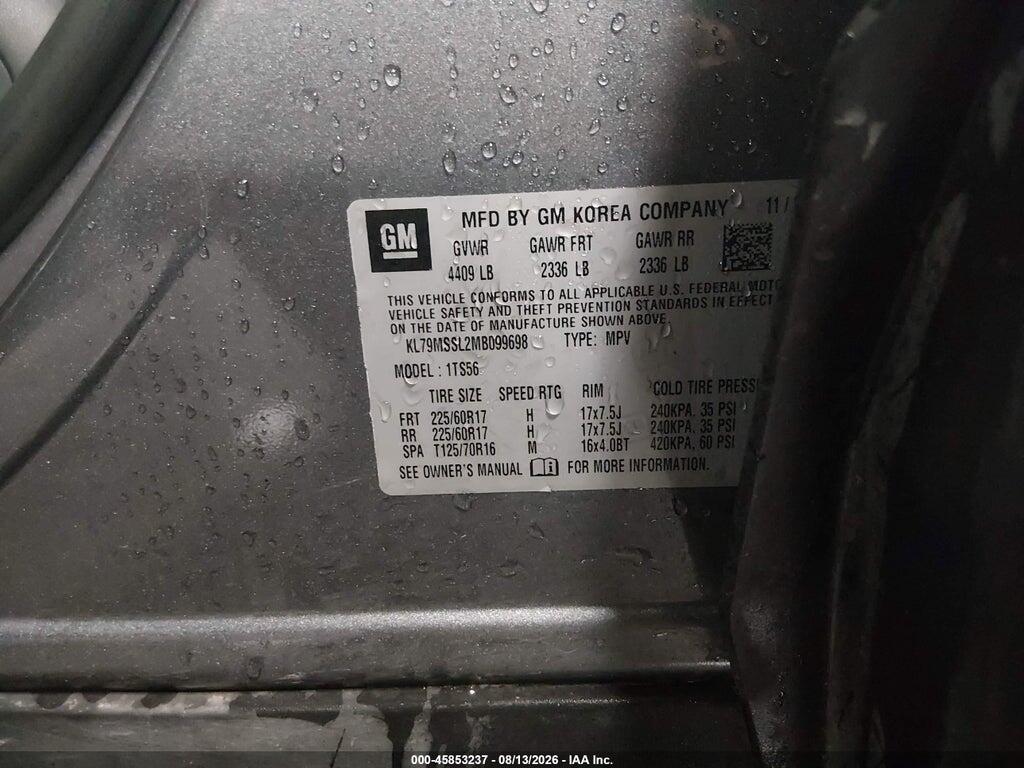 KL79MSSL2MB099698 2021 CHEVROLET TRAILBLAZER photo no. 9