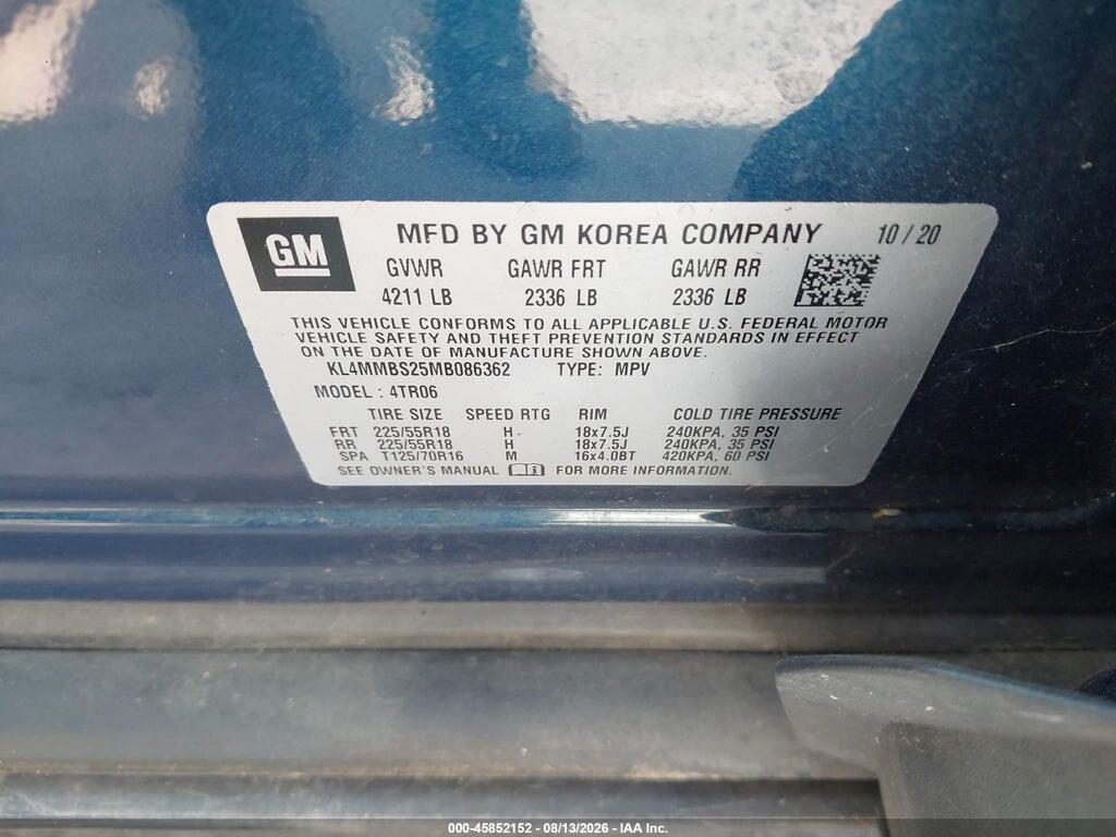 KL4MMBS25MB086362 2021 BUICK ENCORE GX photo no. 9