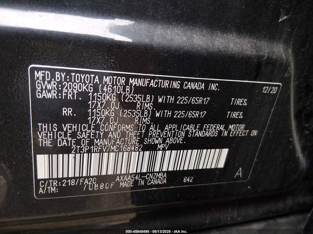 2T3P1RFV7MC168482 2021 TOYOTA RAV4 photo no. 9