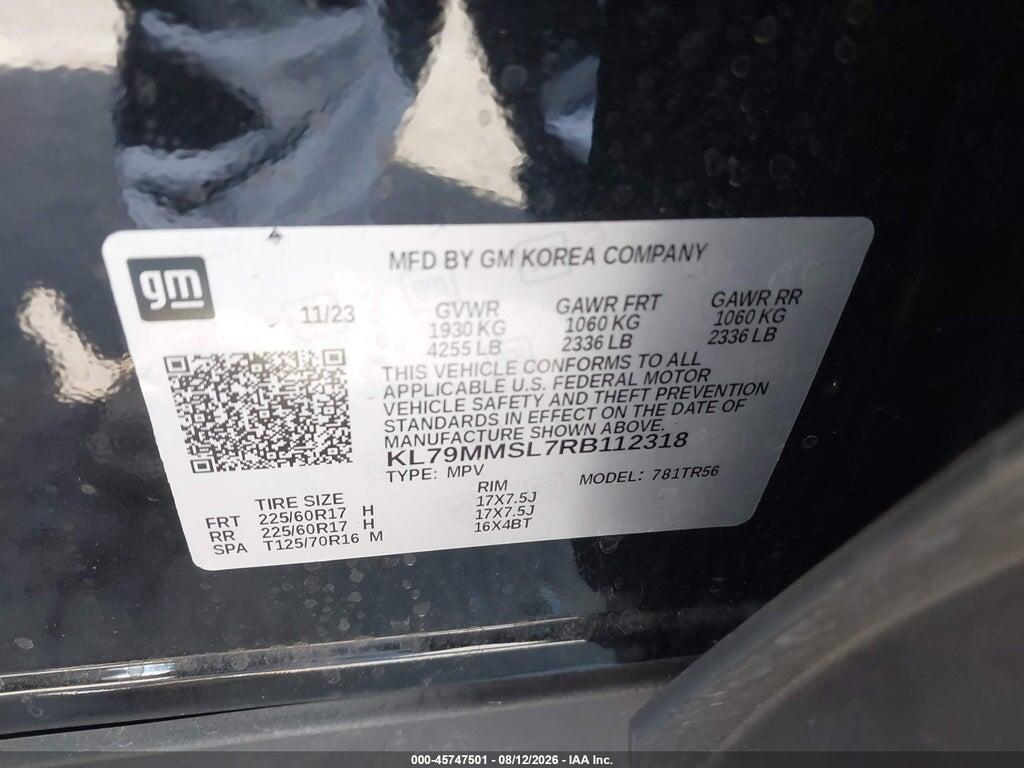 KL79MMSL7RB112318 2024 CHEVROLET TRAILBLAZER photo no. 9