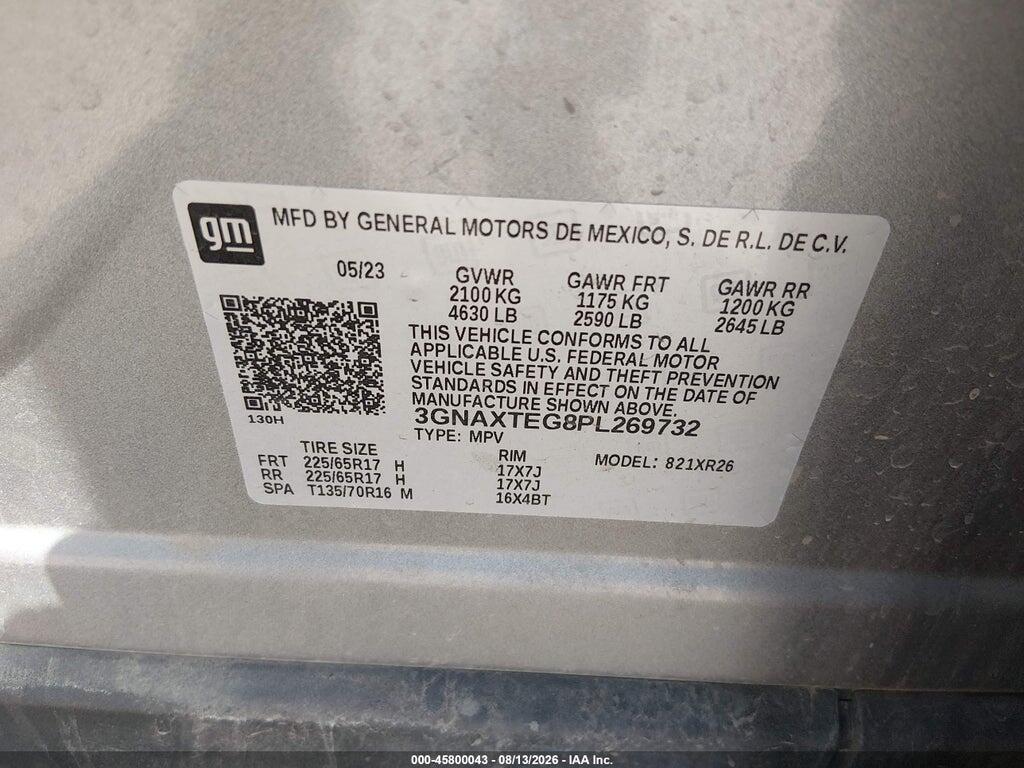 3GNAXTEG8PL269732 2023 CHEVROLET EQUINOX photo no. 9