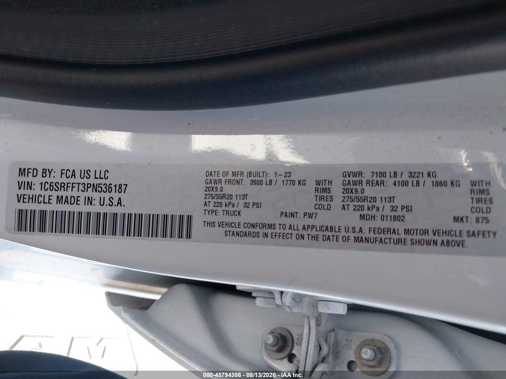1C6SRFFT3PN536187 2023 RAM 1500 photo no. 9