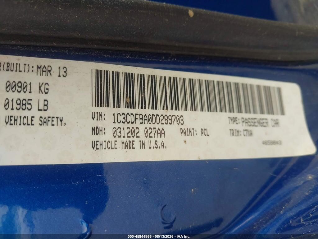 1C3CDFBA0DD289703 2013 DODGE DART photo no. 9