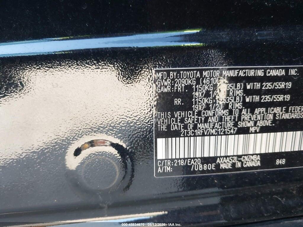 2T3C1RFV7MC121547 2021 TOYOTA RAV4 photo no. 9