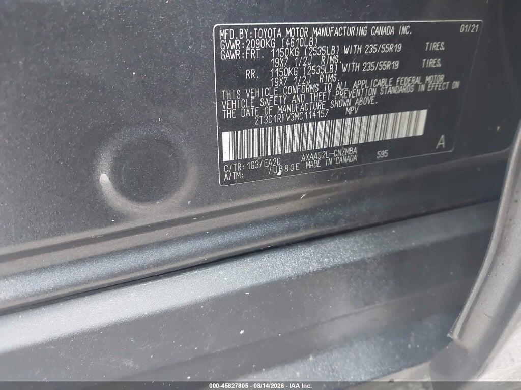 2T3C1RFV3MC114157 2021 TOYOTA RAV4 photo no. 9