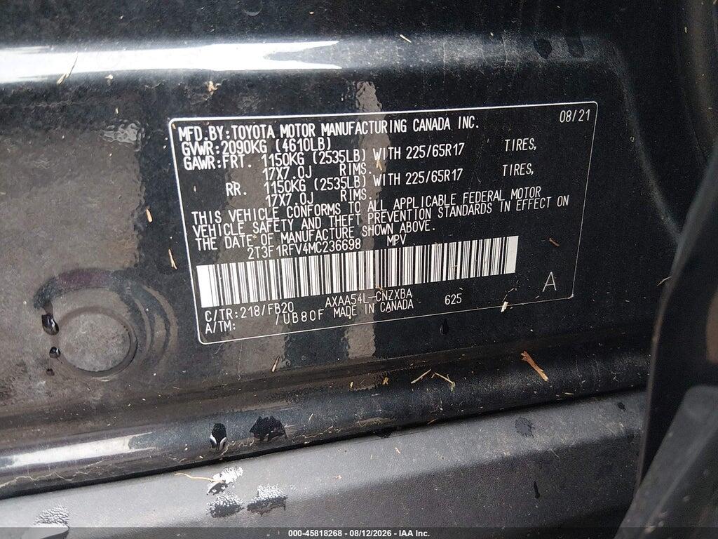 2T3F1RFV4MC236698 2021 TOYOTA RAV4 photo no. 9
