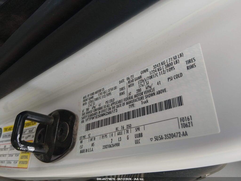 1FTFW1E50MKD86173 2021 FORD F-150 photo no. 9