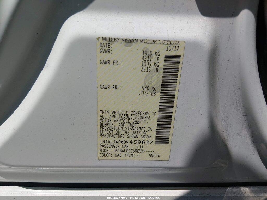 1N4AL3AP6DN459637 2013 NISSAN ALTIMA photo no. 9