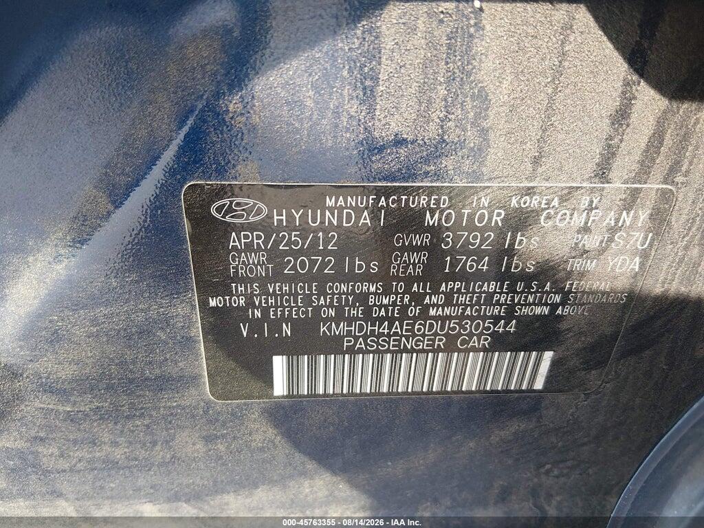 KMHDH4AE6DU530544 2013 HYUNDAI ELANTRA photo no. 9