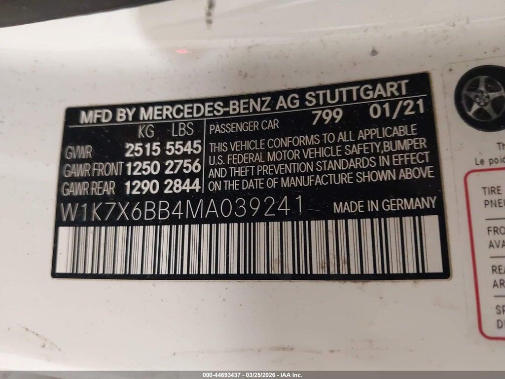 W1K7X6BB4MA039241 2021 MERCEDES-BENZ AMG GT 53 4-DOOR COUPE photo no. 9