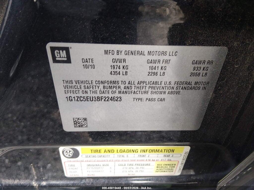 1G1ZC5EU3BF224623 2011 CHEVROLET MALIBU photo no. 7