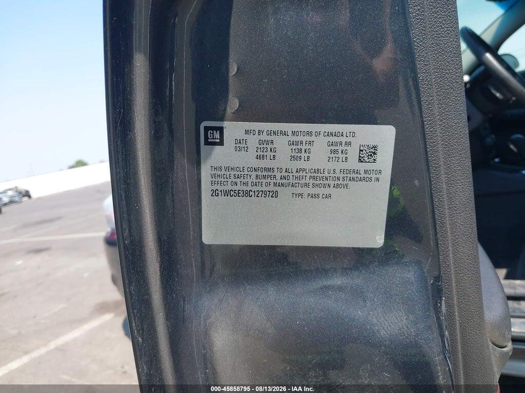 2G1WC5E38C1279720 2012 CHEVROLET IMPALA photo no. 9