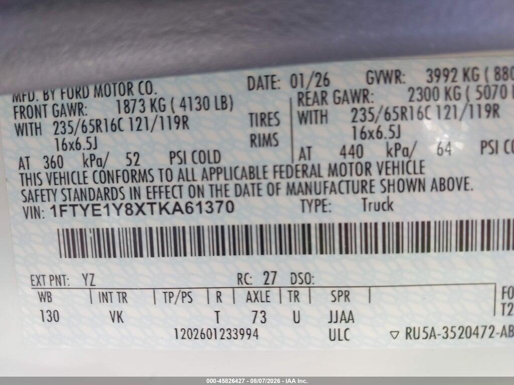 1FTYE1Y8XTKA61370 2026 FORD TRANSIT-150 photo no. 9