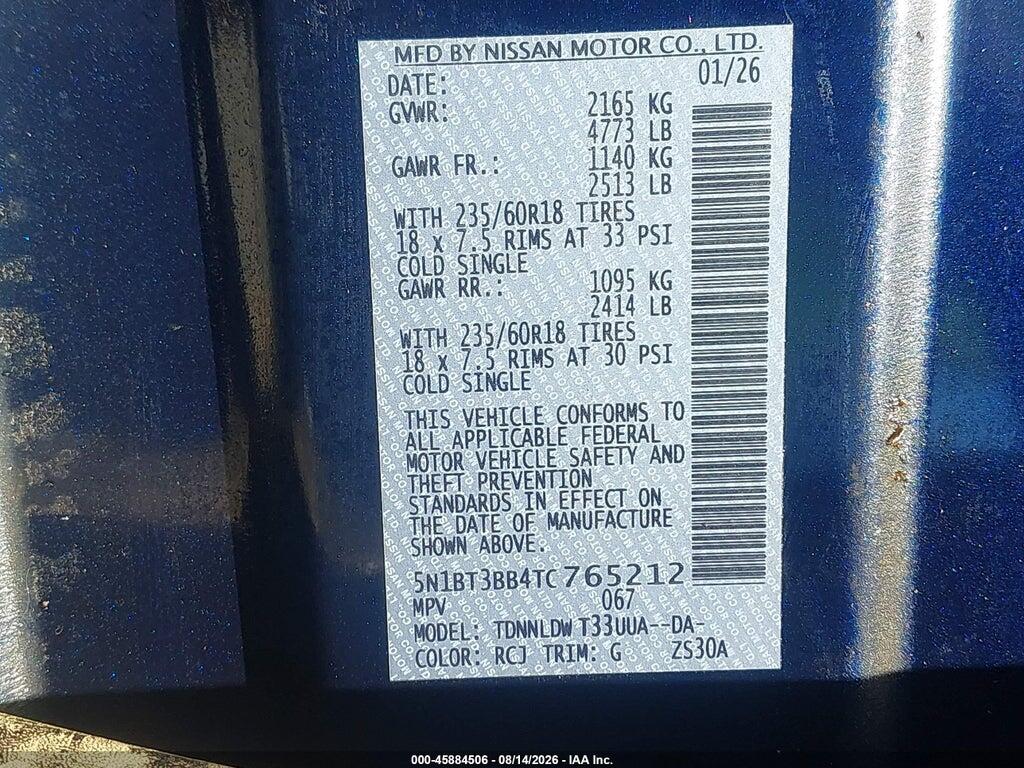 5N1BT3BB4TC765212 2026 NISSAN ROGUE photo no. 9