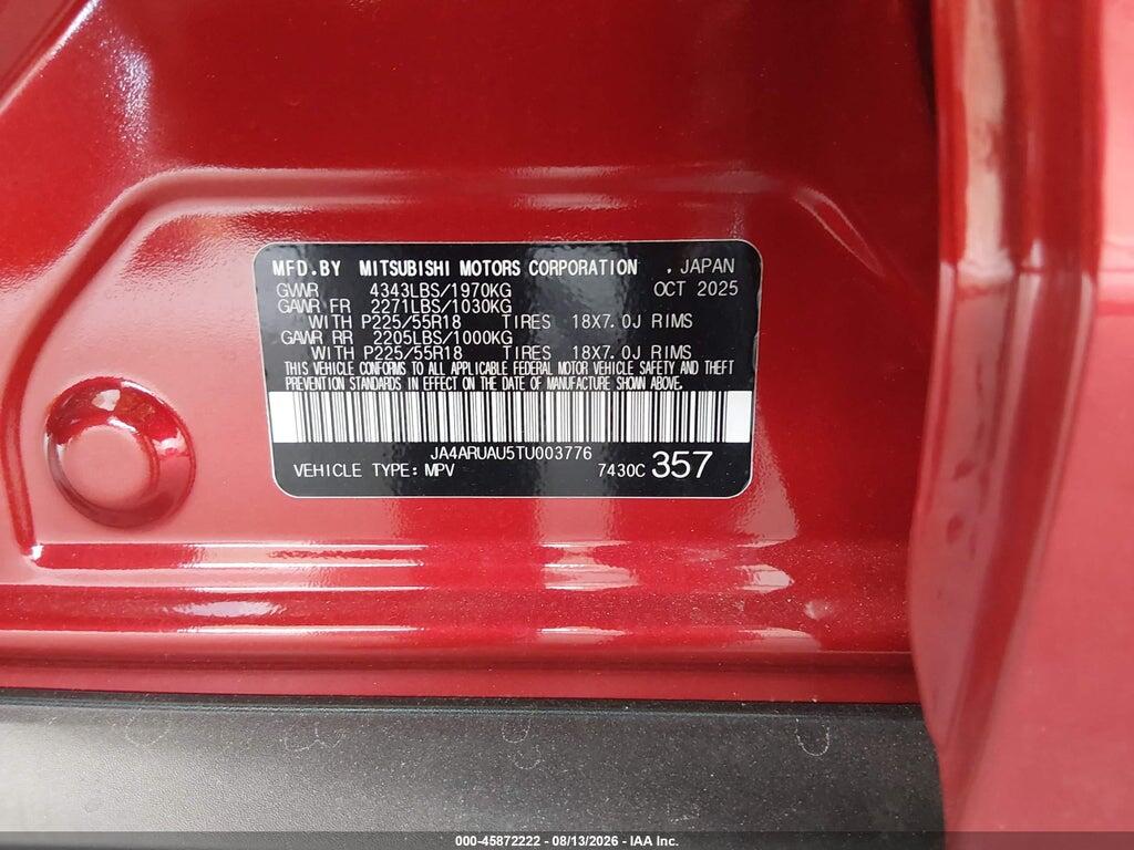 JA4ARUAU5TU003776 2026 MITSUBISHI OUTLANDER SPORT photo no. 9