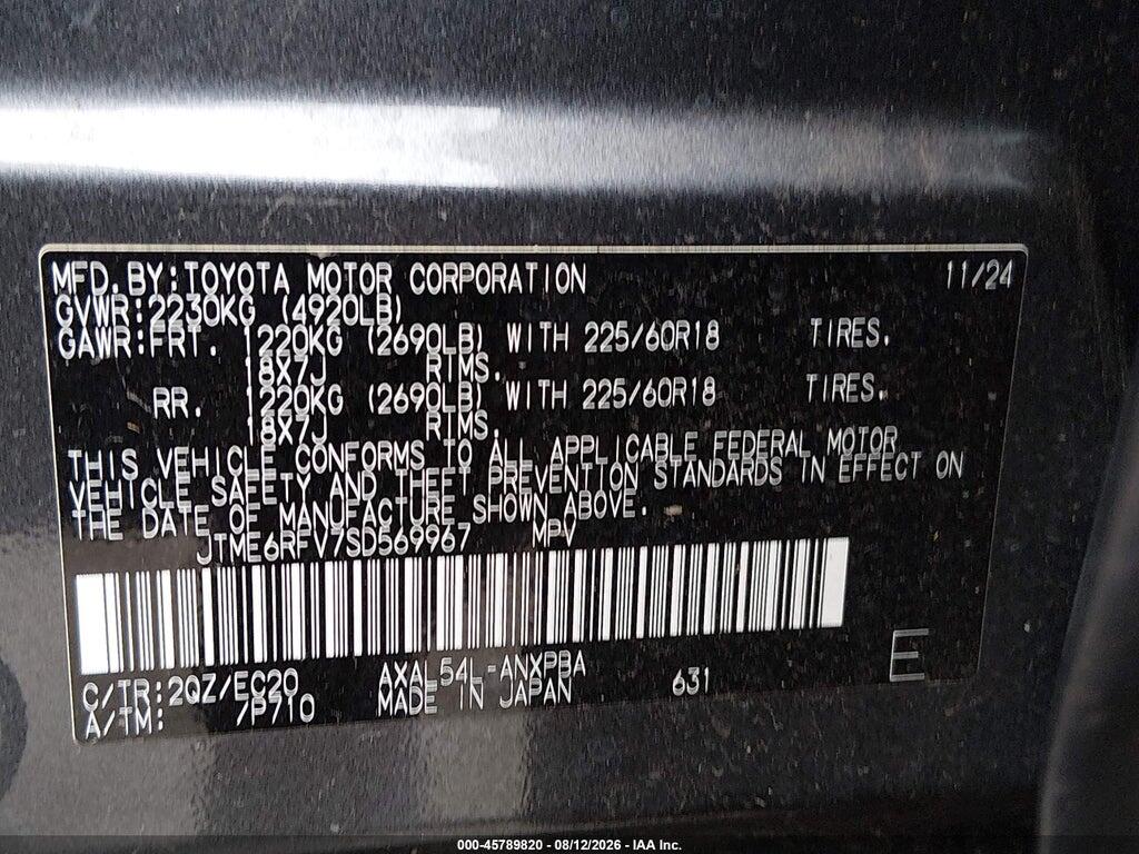 JTME6RFV7SD569967 2025 TOYOTA RAV4 HYBRID photo no. 9