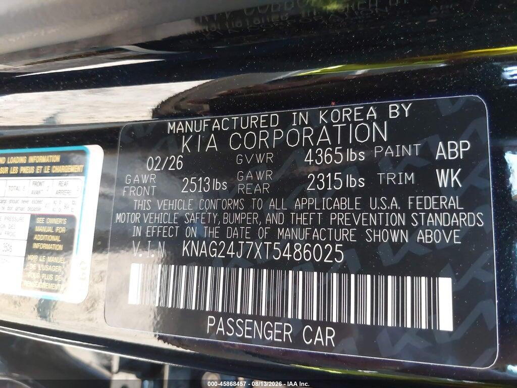 KNAG24J7XT5486025 2026 KIA K5 photo no. 9