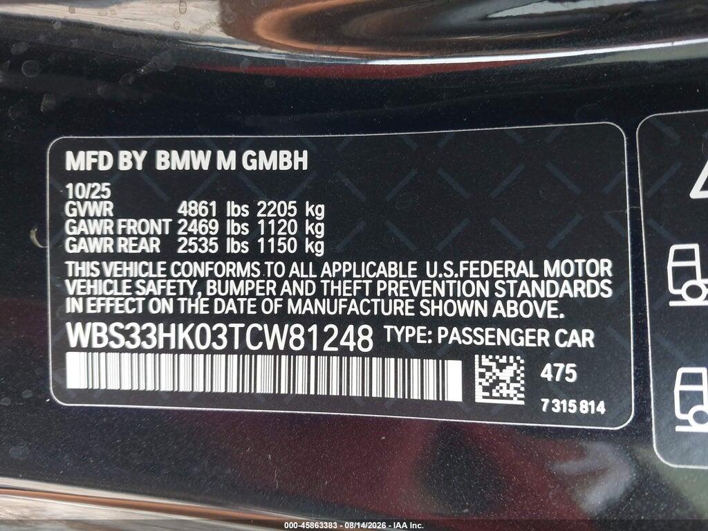 WBS33HK03TCW81248 2026 BMW M4 photo no. 9