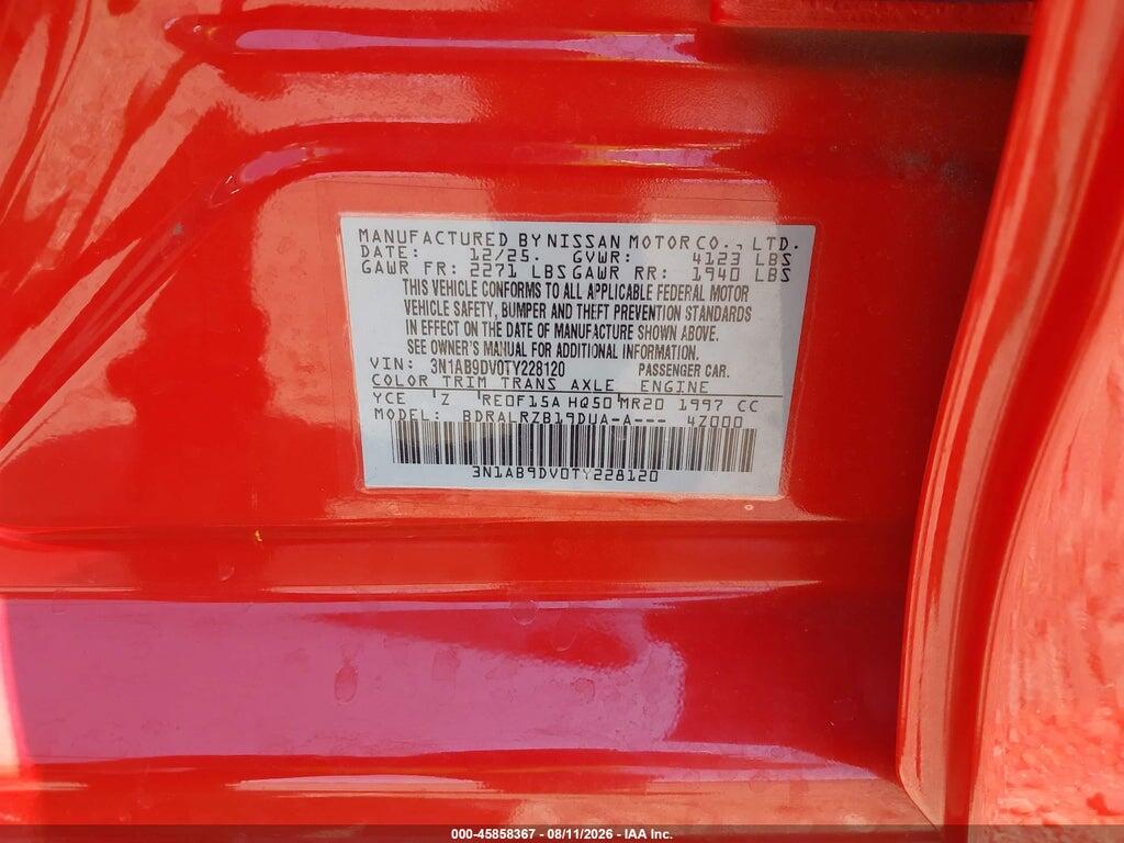 3N1AB9DV0TY228120 2026 NISSAN SENTRA photo no. 9